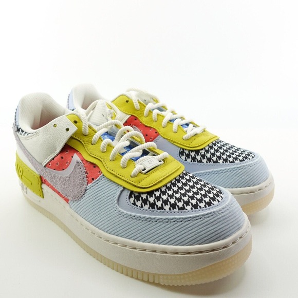 Nike Air Force 1 Shadow Patchwork Sail Hydrogen Blue DM8076-100 Womens Size 10 - Picture 7 of 11